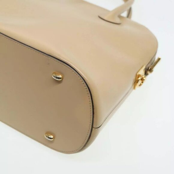CELINE Hand Bag Leather 2way Beige Auth - Picture 6 of 16